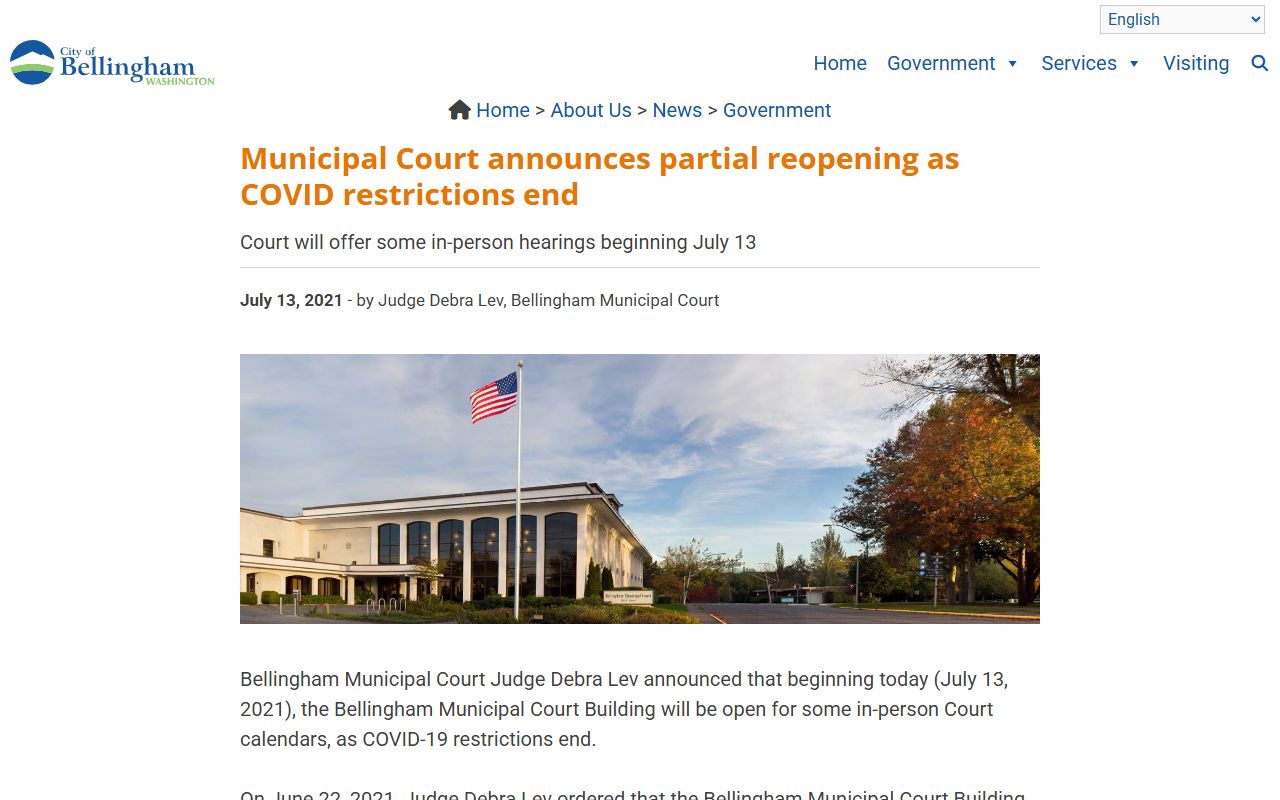 Bellingham Municipal Court city government Washington divorce records