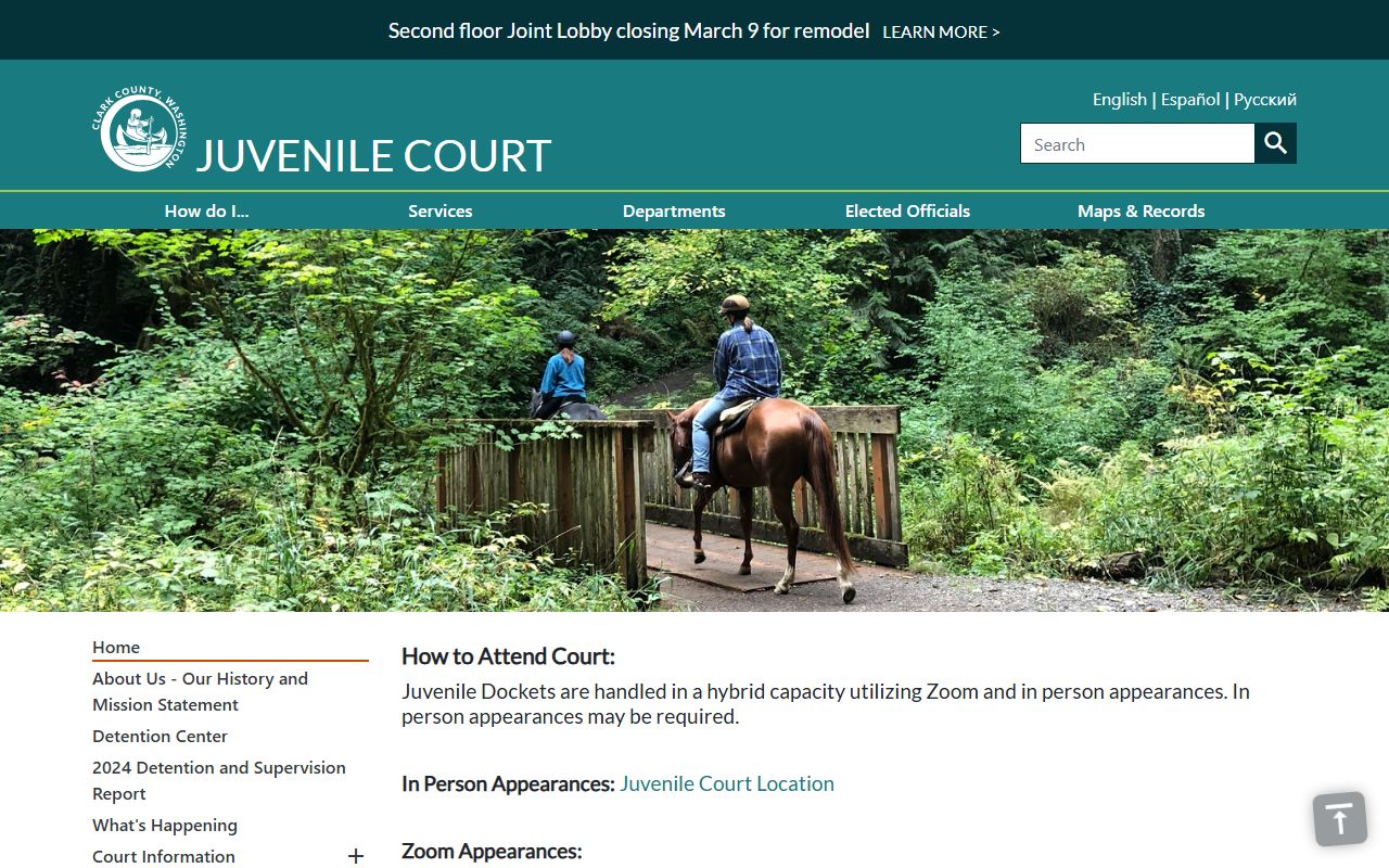 Clark County Juvenile Court divorce records Orchards Washington