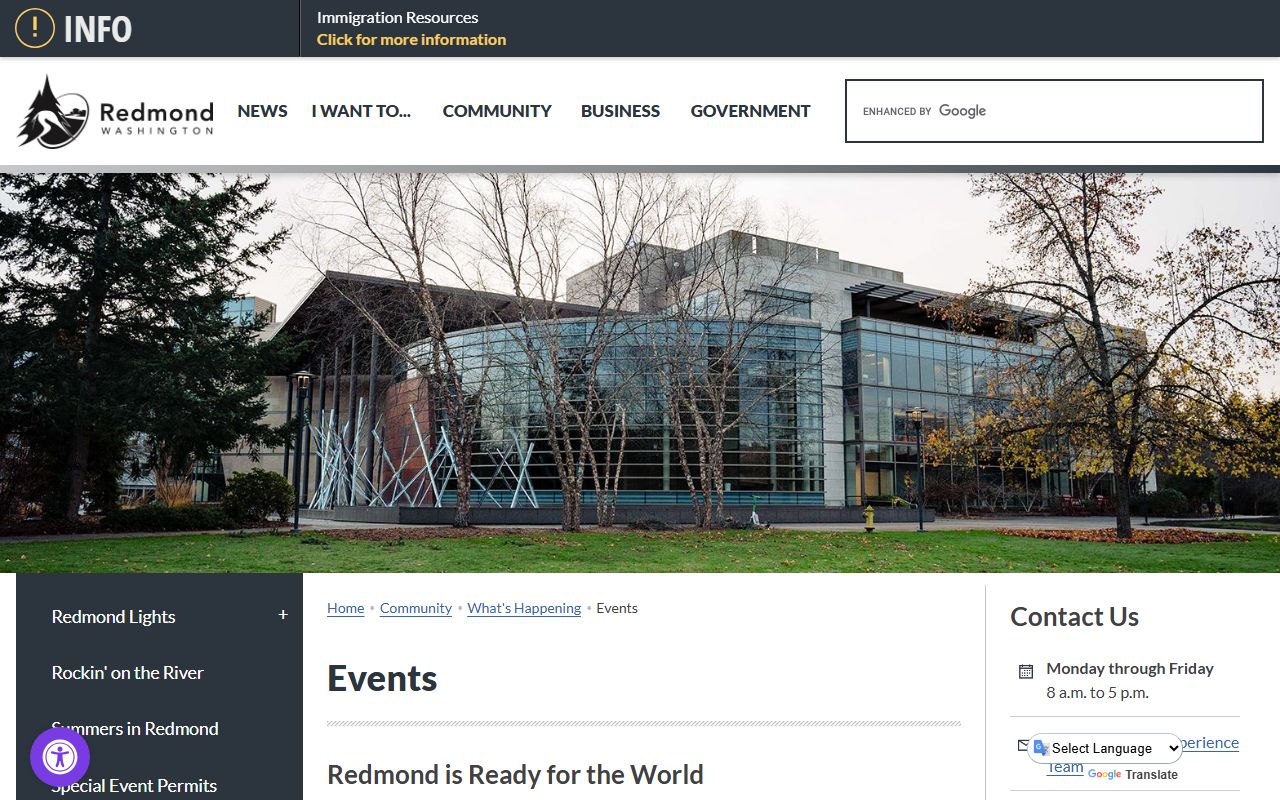 Redmond Municipal Court page for divorce records context