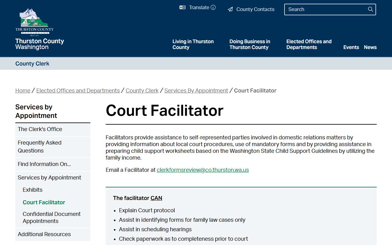 Thurston County Superior Court - divorce records for Tumwater residents
