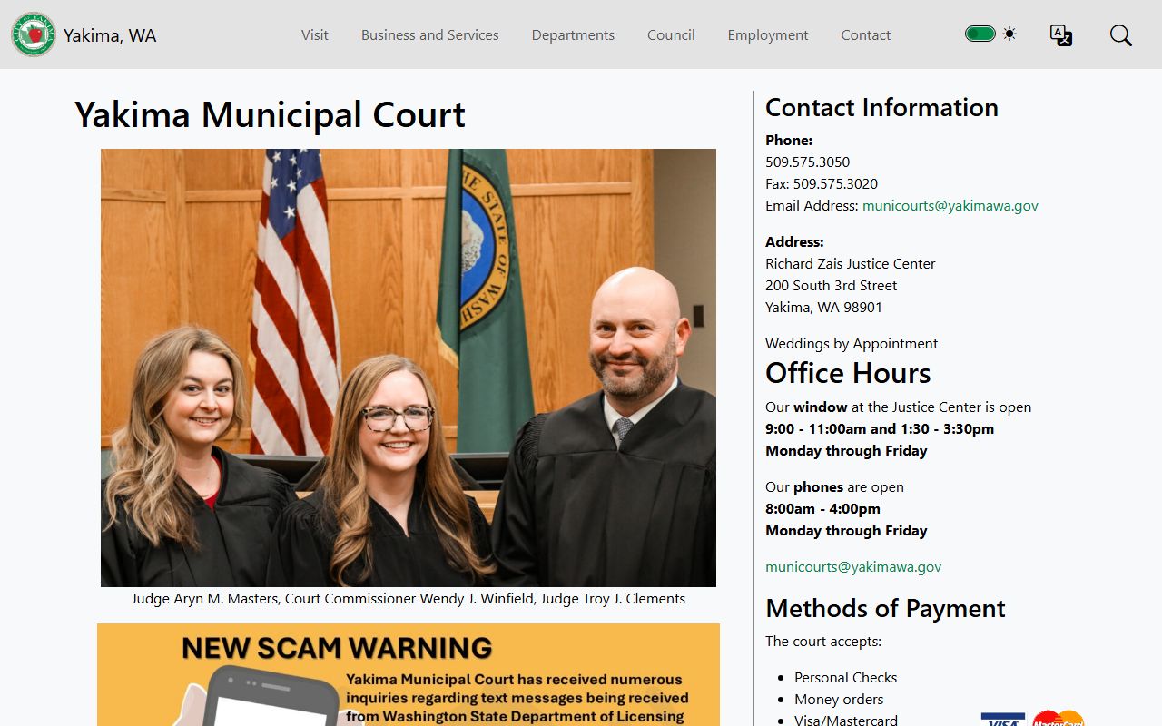 Yakima Municipal Court website - divorce records at Yakima County Superior Court