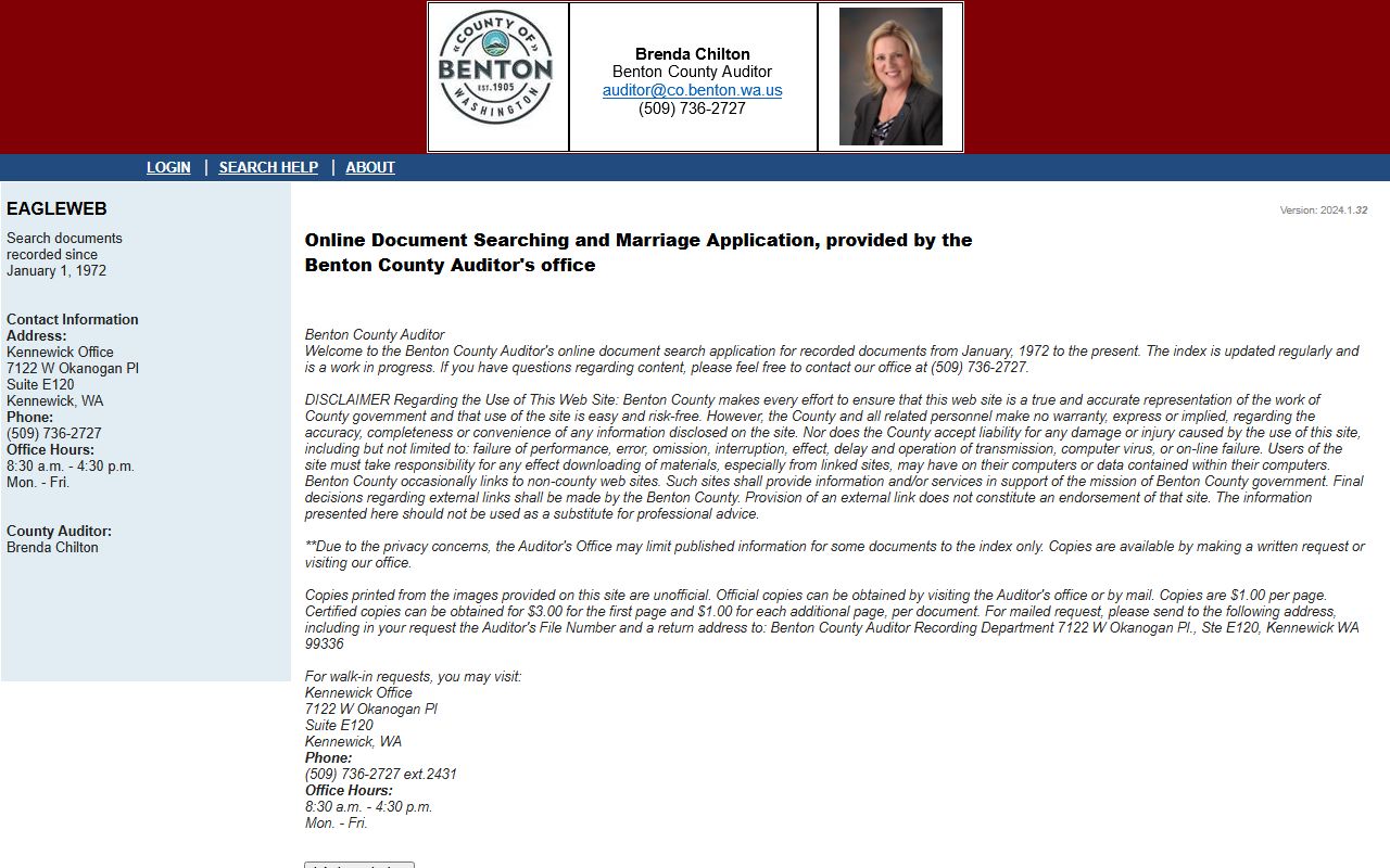 Benton County Auditor online records portal