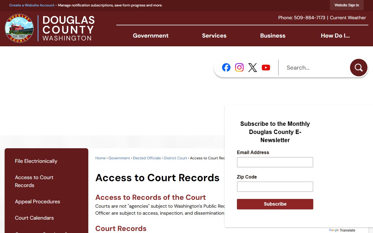 Douglas County Access to Court Records divorce records