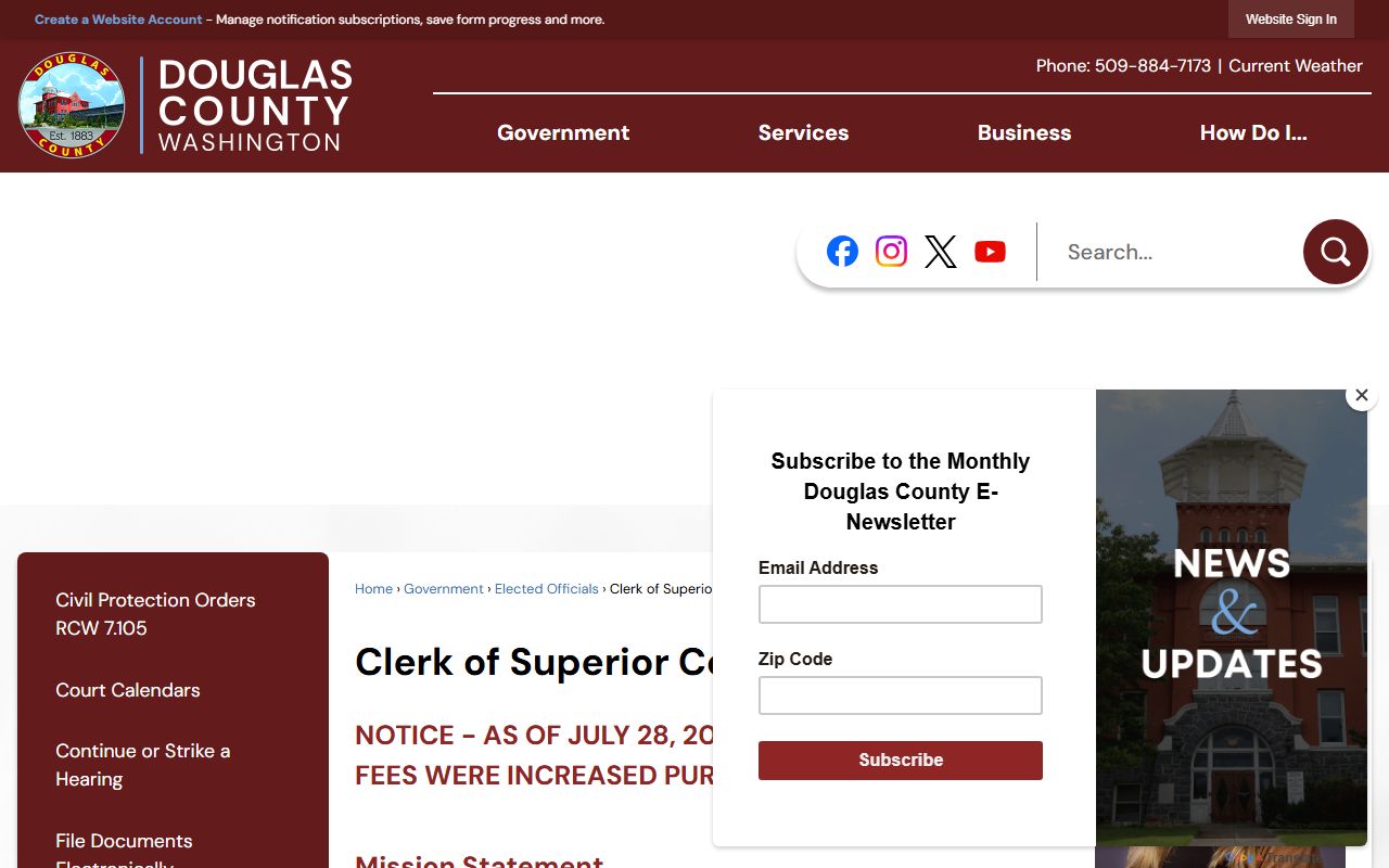 Douglas County Clerk of Superior Court divorce records