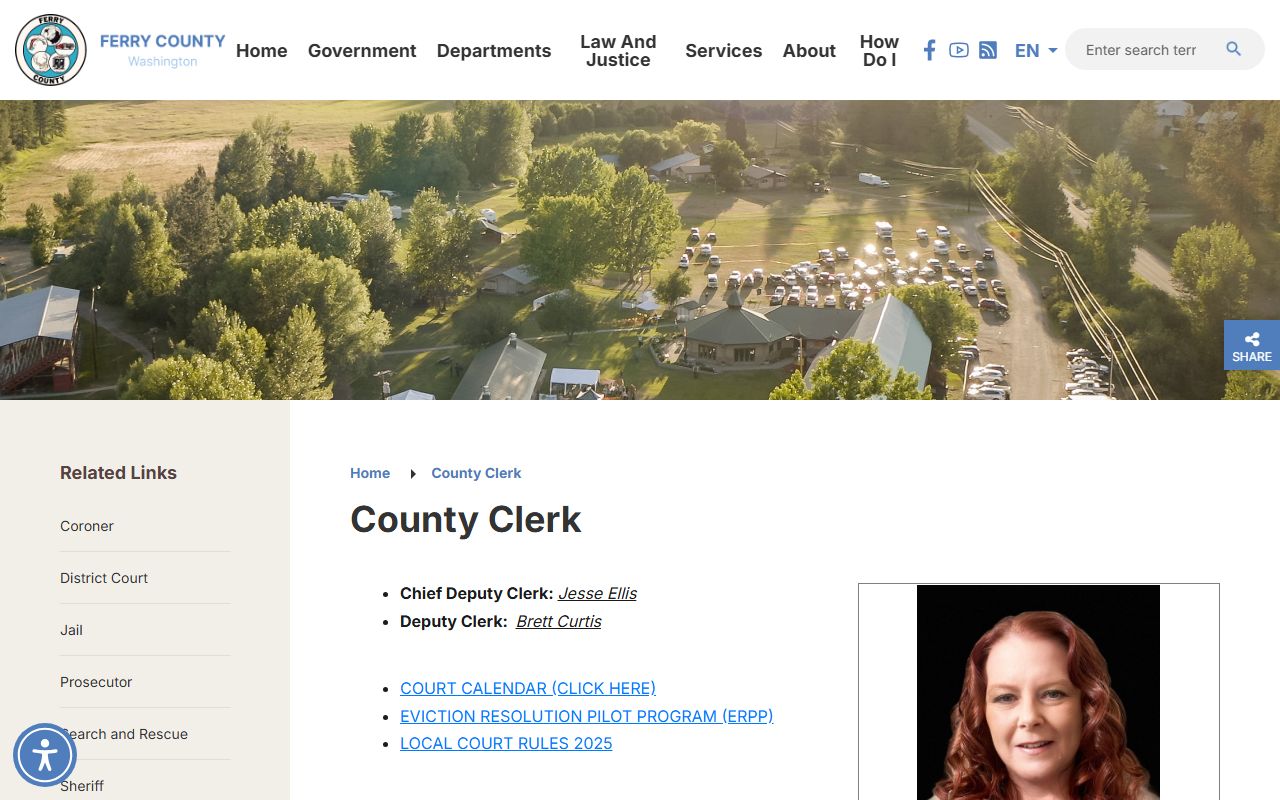 Ferry County Clerk divorce records Superior Court
