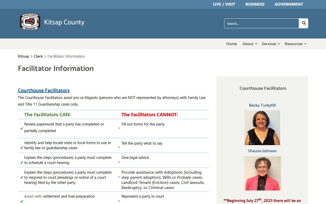 Kitsap County Superior Court family law division for divorce records