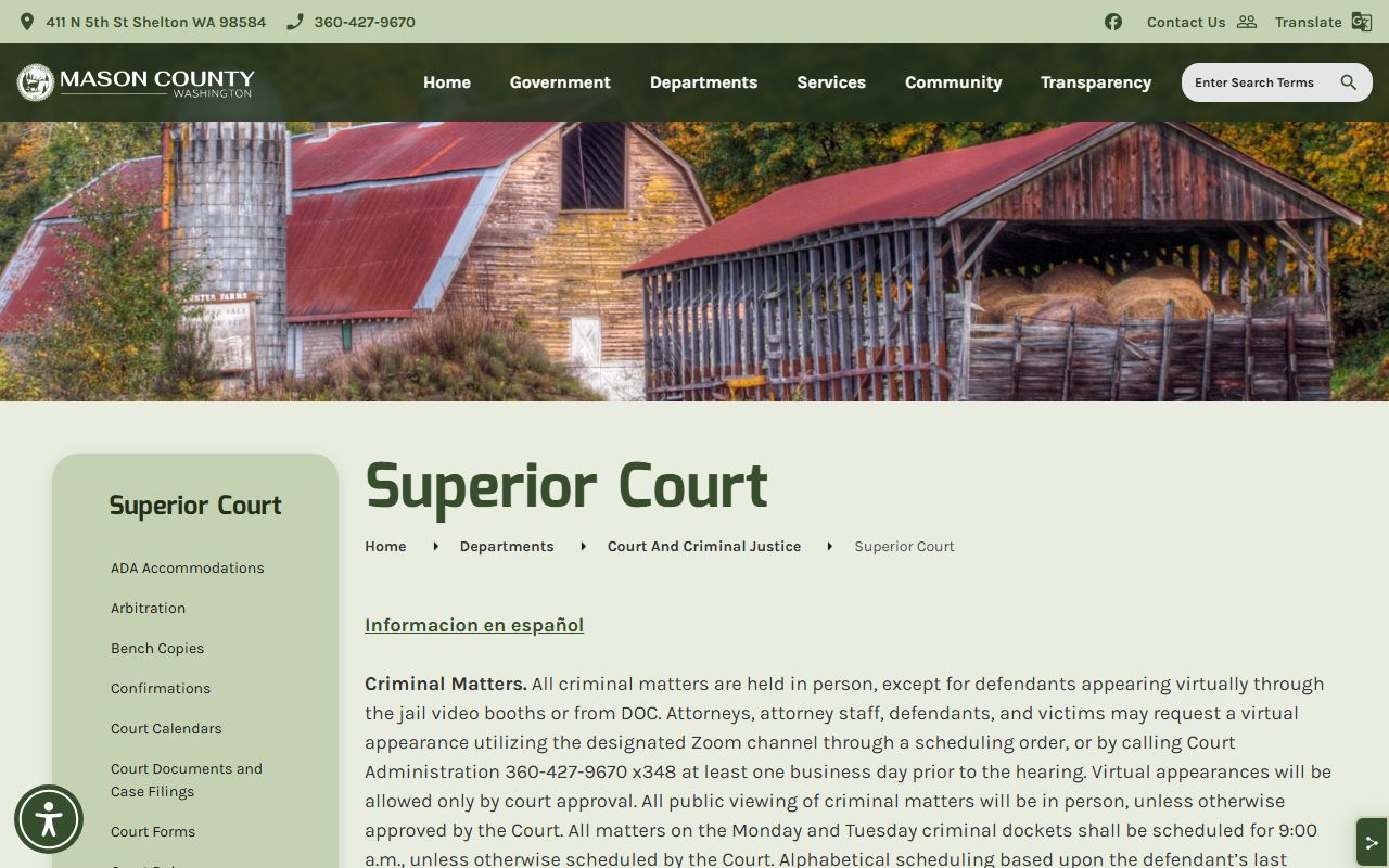 Mason County Superior Court divorce records in Shelton Washington